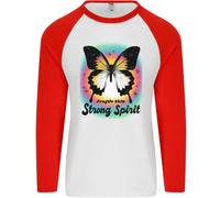 Fragile Pelle Forte Spirit Farfalla Uomo L/S Baseball T-Shirt
