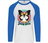 Fragile Pelle Forte Spirit Farfalla Uomo L/S Baseball T-Shirt