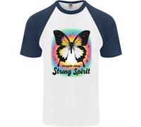 Fragile Pelle Spirito Forte Farfalla Uomo S/S Maglietta Baseball