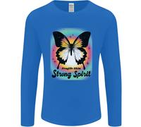 Fragile Skin Strong Spirit Butterfly Uomo Manica Lunga T-Shirt