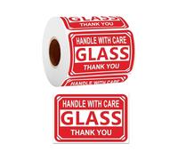 Fragile Sticker - 250 etichette per imballaggio, nastro fragile per spedizione, per materiali, piatti aziendali, vetro, cucina, TV, bagagli