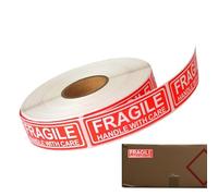 Fragile Stickers Shipping, Handle with Care, Adhesive Warning Labels, Packaging Safety Tags, Sturdy Box Stickers for Retail Stores Business Home Warehouse Artwork Glassware