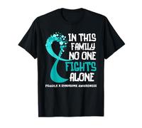 Fragile X Sindrome Consapevolezza Nastro Speranza Famiglia Fighter Maglietta