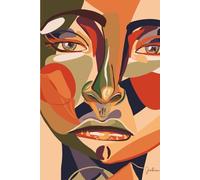 Fragments of Her, Lined Journal Notebook, 6"x9", 200 pages, 90 gsm: Multi-face abstract, layered emotion, introspection