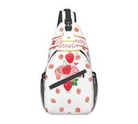 Fragola 07 Borsa a tracolla Fragola Zaino a tracolla carino Zaino da giorno Zaino casual Borsa da trekking Borsa da donna