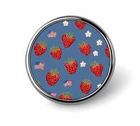 Fragola Bandiera Degli Stati Uniti Novità Distintivo Metallo 1 ″ Spilla Rotonda Pin Vestiti Cappello Borsa Cravatta Accessori Decor