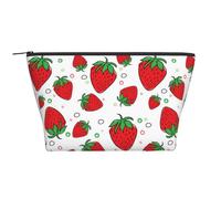 Fragola, Borsa da toilette Borsa per trucco Borsa per cosmetici Borsa da toilette da viaggio portatile