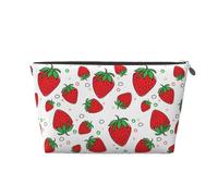 Fragola, Borsa da toilette Borsa per trucco Borsa per cosmetici Borsa da toilette da viaggio portatile