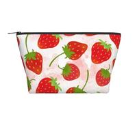 Fragola, Borsa da toilette Borsa per trucco Borsa per cosmetici Borsa da toilette da viaggio portatile
