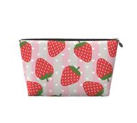 Fragola, Borsa da toilette Borsa per trucco Borsa per cosmetici Borsa da toilette da viaggio portatile