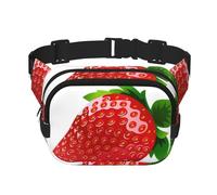 Fragola Clipart Stampa Elegante e Pratico Marsupio, Regolabile, Perfetto per Viaggi e Attività All'aperto, Nero , Taglia unica