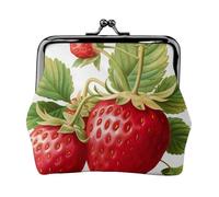 Fragola Clipart Stampa Versatile Portamonete Squisito Mini Portafoglio Carino Cambiamento Sacchetto per Ogni Occasione