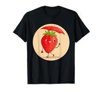Fragola con ombrello per un look fantastico e vivace Maglietta