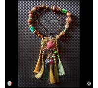 fragola cristalli strass perle nappe gioiello collana pendente bigiotteria donna