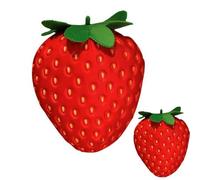 Fragola di peluche a forma di fragola, con frutta, dolce fragola, cuscino decorativo, ideale come regalo di compleanno, per casa, camera da letto, dormitorio (40 cm, rosso)