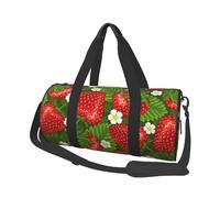 Fragola E Fiore, Borsone da viaggio di grande capacità Borsa rotonda Borsa da viaggio sportiva Borsa da viaggio Borsa da fitness