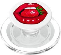 Fragola Sexy Labbra Rosso Rossetto Donna Lip Fragole PopSockets PopGrip per MagSafe