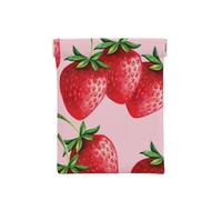 Fragole Con Sfondo Rosa, Spremere il portafoglio superiore da donna Borsa portaoggetti Piccola portamonete Portamonete