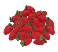 Fragole finte frutta finta, fragole da 50 pezzi simpatici arredamento di rossa in miniatura realistica per 1 a 12 accessori per una casa di bambola
