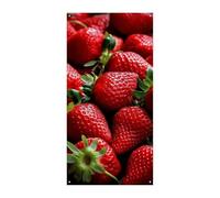 Fragole fresche Copertura della porta Banner Party Decor Forniture Portico Appeso Banner Personalizzazione Festone Per Vacanze Compleanno Giardino Prato