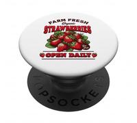 Fragole Fresche di Fattoria - Mercato Biologico Vintage PopSockets PopGrip Adesivo