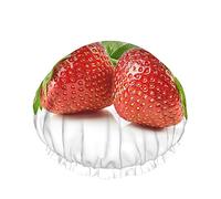 Fragole rosse Cuffie da doccia Foglie verdi Estate Frutta deliziosa Giardino Pianta naturale Donne Riutilizzabili Copricapo a doppio strato Cappello da doccia morbido per tutta la lunghezza dei cape