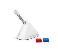FragON - Tower Mouse Bungee con 3 clip colorate, dispositivo di gestione dei cavi del mouse, elastico per mouse da gioco per PC, per prestazioni a livello di esport, base ponderata (White)