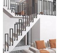 Fraice Di Scala Quadrata In Metallo-riding Delle Scale Del Supporto Laterale A Forma Di U, Recinzione Decorativa Per Esterni Non Slittata, Kit Di Guardrail A Barra Di Transiz(Size:55cm/21.6in,Color:A)