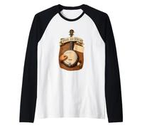 Frail And Strum Banjo Clawhammer Frailing Folk Ritmo Maglia con Maniche Raglan