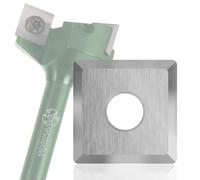 Fraiser coltellini/inserti reversibili di ricambio compatibili con frese per spianare tipo Tornado - in metallo duro HM (widia) - confezione da 10 pezzi (HM Raggiati, 10,5x10,5 mm)