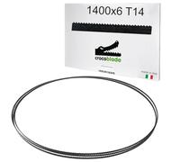 Fraiser CrocoBlade set 3 lame sega a nastro 1400 x 6 x 0,65 mm, per legno e derivati - ricambio professionale per seghe a nastro TC-SB 200, HBS30, HBS25, PBS 350 - TPI 14