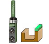 Fraiser Multibit - Fresa multifunzione per scanalare, rifilare, copiare, forare e tagliare, diametro 16 mm, gambo 8 mm, con 1 inserto e cuscinetto, per fresatrice manuale, rifilatore e CNC