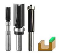 Fraiser SET DI FRESE A COPIARE e RIFILARE con cuscinetto superiore e inferiore per legno, gambo 8 mm, per fresatrice verticale e rifilatore