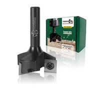 Fraiser Tornado - fresa per spianare legno diametro 31,8 mm, gambo 6,35 mm (1/4 pollici), con 3 inserti in metallo duro 10,5 mm - per livellare, bordi e scanalature - per CNC e fresatrice verticale