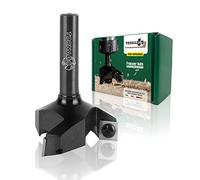 TORNADO Fraiser Fresa per spianare legno massello per Fresatrice verticale legno, diametro 60mm e FRESA PER LEGNO gambo 12mm, con 3 coltellini intercambiabili in metallo duro (D=60 I=12 S=12)
