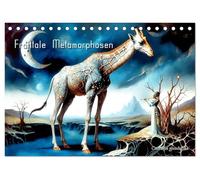 Fraktale Metamorphosen (Tischkalender 2027 DIN A5 quer), CALVENDO Monatskalender: Fraktale Kunst, kreativ mit KI modifiziert