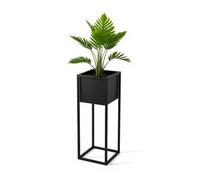 FRAMADO - Supporto per piante in metallo Nero Reno - 21x21x50cm - Supporto decorativo per fiori da interno - Tavolino - Portapiante - Accessorio per il soggiorno