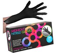 FRAMAR Guanti Nitrile Neri Piccoli - Guanti Monouso Neri Piccoli, Guanti Non Lattice, Nitrile Gloves, Guanti Senza Lattice - Confezione da 100