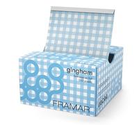 FRAMAR Quadretti Blu Carta Stagnola Per Parrucchieri - Stagnola Per Meches, Cartine Permanente Capelli, Accessori Parrucchiere, Carta Alluminio, Colorazione Capelli - 500 fogli