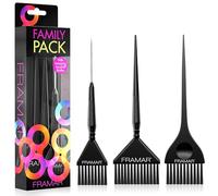 FRAMAR Set Pennelli Per Tintura Per Capelli - Pennello Per Tinta Per Capelli Kit Per Decolorazione, Pennello Per Tinta Per Capelli Per Schiarente - Confezione Da 3 Nero