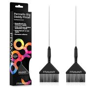 FRAMAR Set Pennelli Per Tintura Per Capelli - Pennello Per Tinta Per Capelli Kit Per Decolorazione, Facile da Usare Per Dividere e Separare i Capelli - Confezione Da 2 Nero