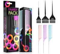 FRAMAR Set Pennelli Per Tintura Per Capelli - Pennello Per Tinta Per Capelli Kit Per Decolorazione,FRAMAR Dreamweaver Set di pettini per highlighter - Pettine per capelli a coda di topo con coda in me