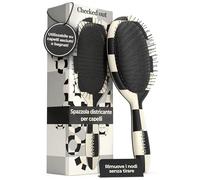 FRAMAR Spazzola Capelli Bagnati - Spazzola Districante Per Capelli Ricci, Hair Brush, Spazzola Anticrespo E Anti Nodi, A Scacchi