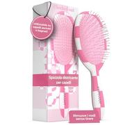 FRAMAR Spazzola Capelli Bagnati - Spazzola Districante Per Capelli Ricci, Spazzola Per Capelli Bagnati, Districante, Spazzola Donna - Rosa - a Scacchi