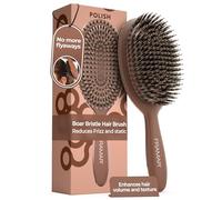 FRAMAR Spazzola per capelli con setole di cinghiale morbide - Spazzola per capelli di cinghiale per donne, spazzola con setole di cinghiale per capelli fini, spazzola di cinghiale per capelli fini