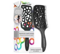 Framar Spazzola Professionale Ventilata per Capelli - Spazzola Districante per Capelli Donna, per Capelli Ricci Districante, Nera