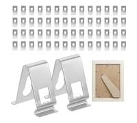 Frame Backing Clips - 100 pezzi metallo molla Hangers - V Shape Mounting | Picture Frame Clips to Hold Glass Display Foto Bulletin Boards Art Segno Dorm Walls