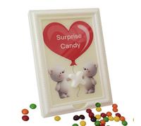 Frame Candy Dispenser - Photo Display Box, Candy Dispenser Picture Frame with Knob for Fast Distribution | Gumball Machine-Style Ornament for Chocolate, Snacks, Nuts | Holiday, Birthday, or Valentine