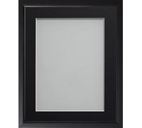 Frame Company, Cornice per Foto, Collezione Drayton, plastica, Nero, 10x8-inch Mounted for 8x6-inch Image