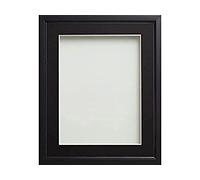 Frame Company, Cornice per Foto, Collezione Drayton, plastica, Nero, 5x5-inch Mounted for 3.5x3.5-inch Image